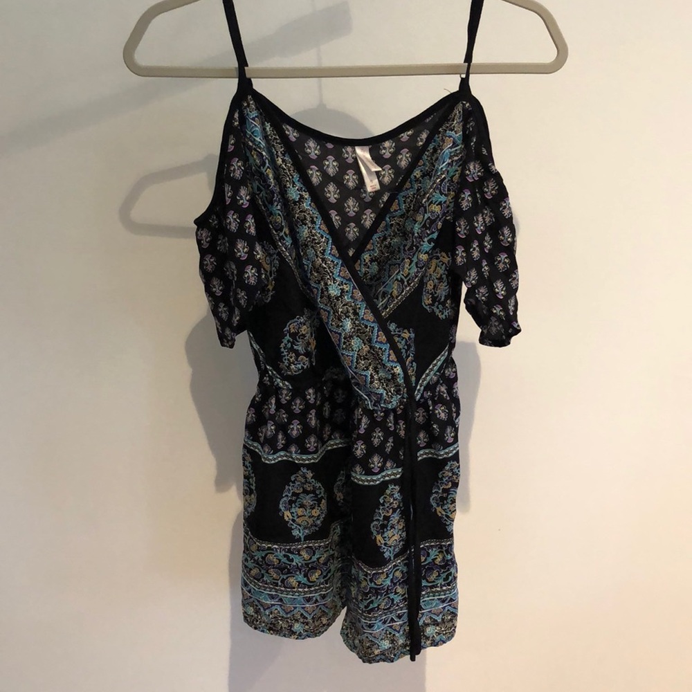 Black Floral Romper
